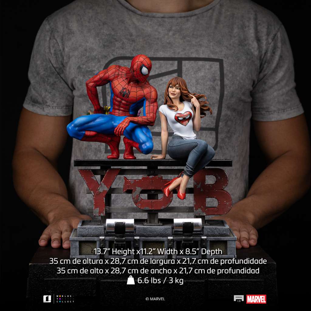 Spider-Man Estatua 1/6 Diorama Art Scale Spider-Man and Mary Jane 35 cm