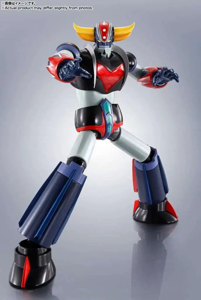 Bandai Robot Spirits Ufo Robot Grendizer action figure, 16cm tall, blue, red and black robot