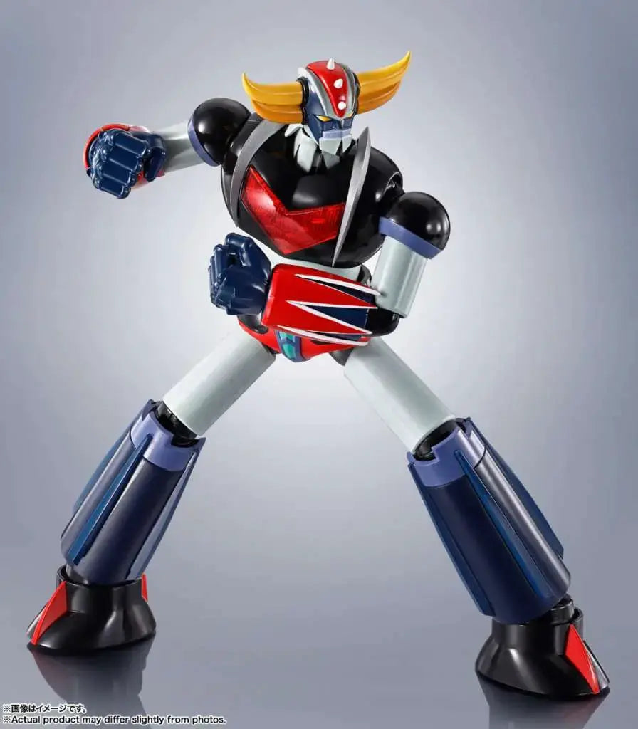 Figura de acción Robot Spirits Ufo Robot Grendizer, Bandai, 16 cm, colores negro, rojo y azul.