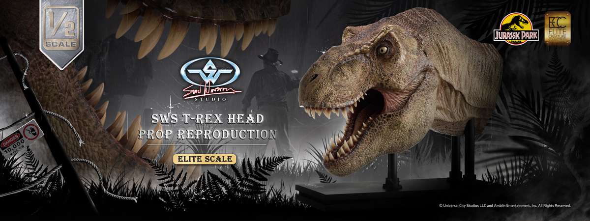 Tyrannosaurus rex 1/2 scale head prop reproduction