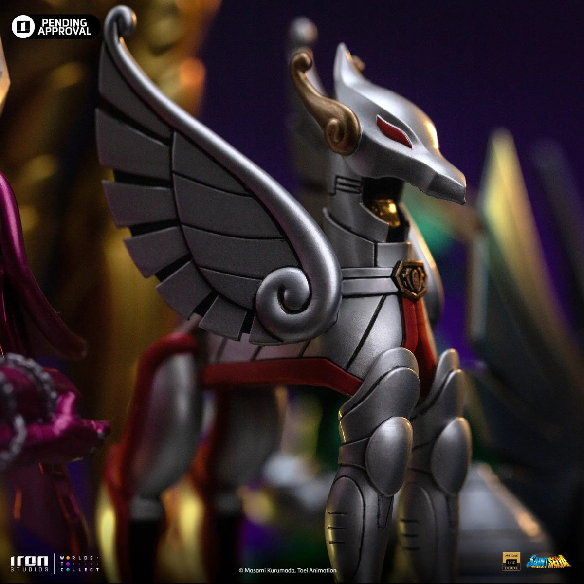 Statue Aries Mu from Saint Seiya by Iron Studios, Deluxe Art Scale 1/10 with gray armor details