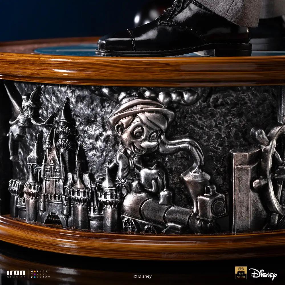 Statue Walt Disney & Mickey Mouse by IRON STUDIOS; Disney Classics Legacy Replica 1/4, silver metal relief on wood base