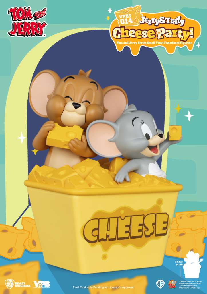 Tom & Jerry jerry & tuffy cheese party vinyl bank 23cm