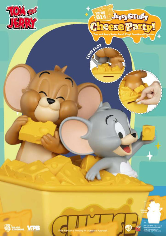 Tom & Jerry jerry & tuffy cheese party vinyl bank 23cm