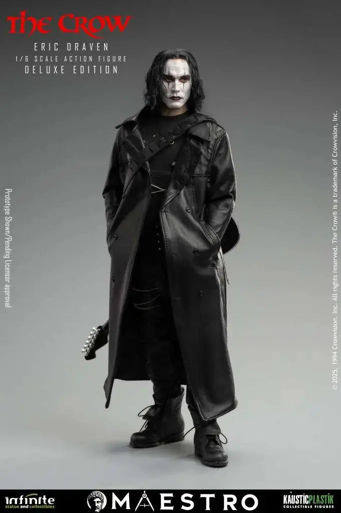 The Crow Eric Draven 1/6 Luxury Action Figure Deluxe Edition by INFINITE STATUE; black trench coat and boots