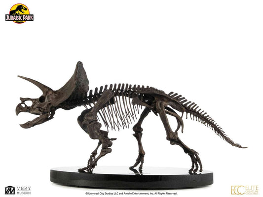 Jurassic park triceratops fossil skeleton 1:12 bronze statue