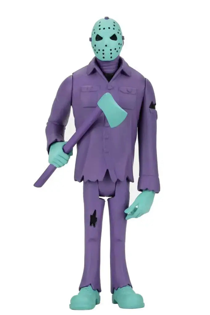Friday the 13th Retro Jason Toony Terrors action figure by NECA, purple outfit with teal mask and axe.
