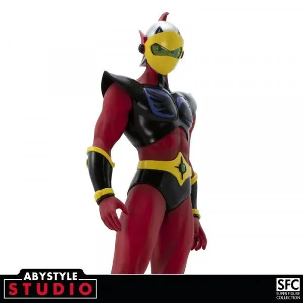 UFO Robot Grendizer Actarus The Duke 1/10 action figure by ABYSTYLE STUDIO; red and black suit with yellow helmet.