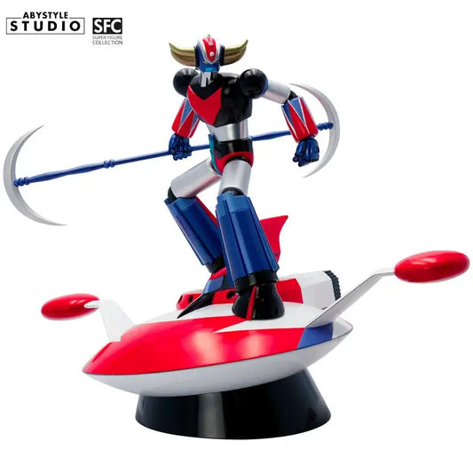 Ufo Robot Grendizer 1/10 scale Spaceship action figure by ABYSTYLE STUDIO on a red-white spaceship base