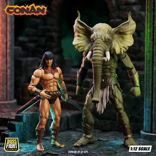 Conan The Tower Of The Elephant deluxe 2-pack action figures by Boss Fight Studio, 1:12 scale.