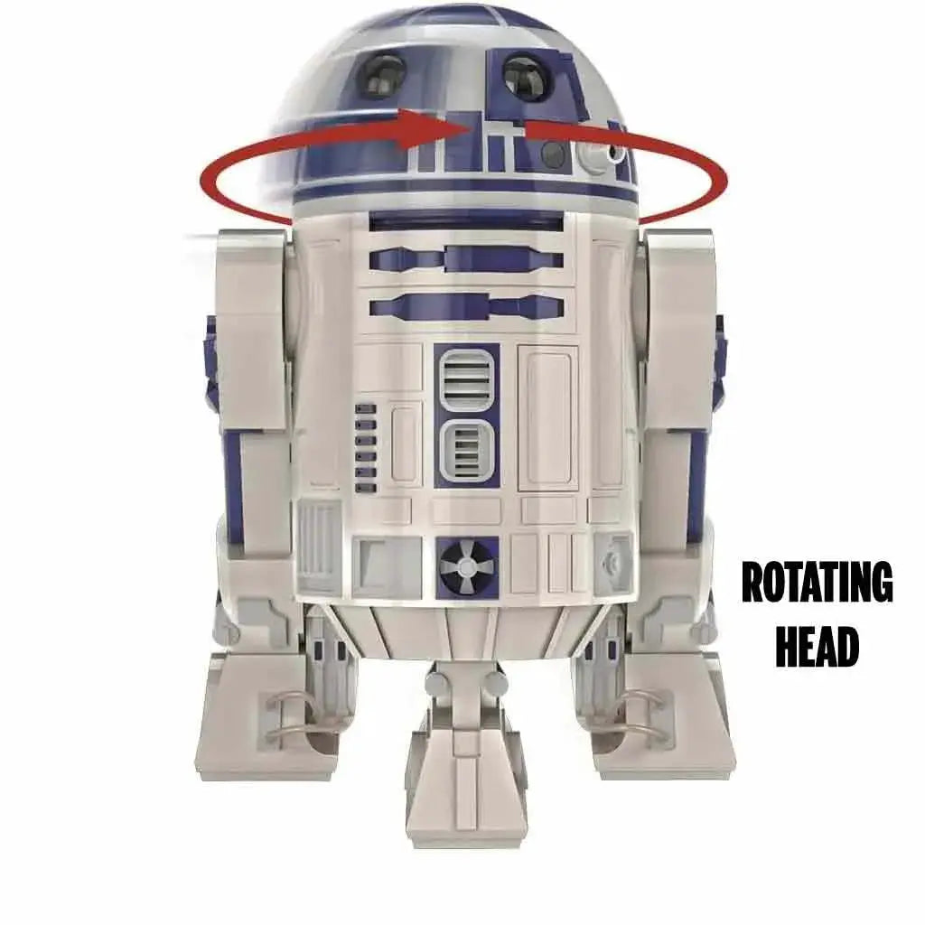 R2-D2 interactive droid replica by Clementoni, Star Wars, 1/3 scale, white and blue.