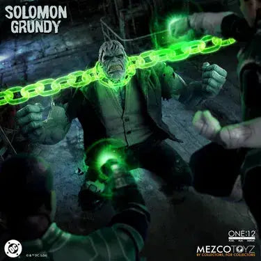 Figura de acción MEZCO TOYS One:12 Collective Solomon Grundy, DC Comics, con cadenas verdes brillantes
