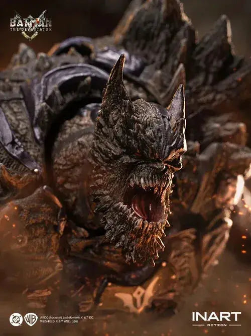 Dark Nights Metal Batman The Devastator 1/12 action figure by INART, a dark armored Batman creature.