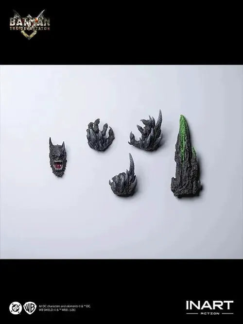 Dark Nights Metal Batman The Devastator 1/12 action figure accessories by INART: five dark grey rocky pieces