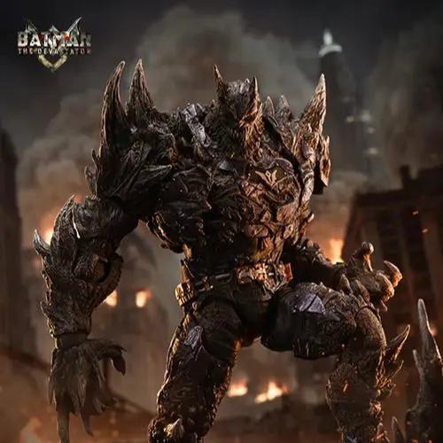 INART Dark Nights Metal Batman The Devastator 1/12 action figure, dark armored Batman collectible