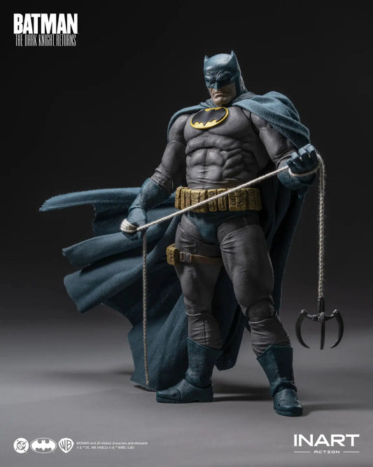 Batman The Dark Knight Returns Blue Suit 1/12 Action Figure by INART with cape and rope accessory