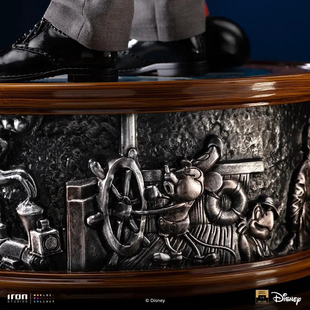 Statue of Walt Disney & Mickey Mouse by Iron Studios, Disney Classics Legacy Replica 1/4, on dark embossed base.