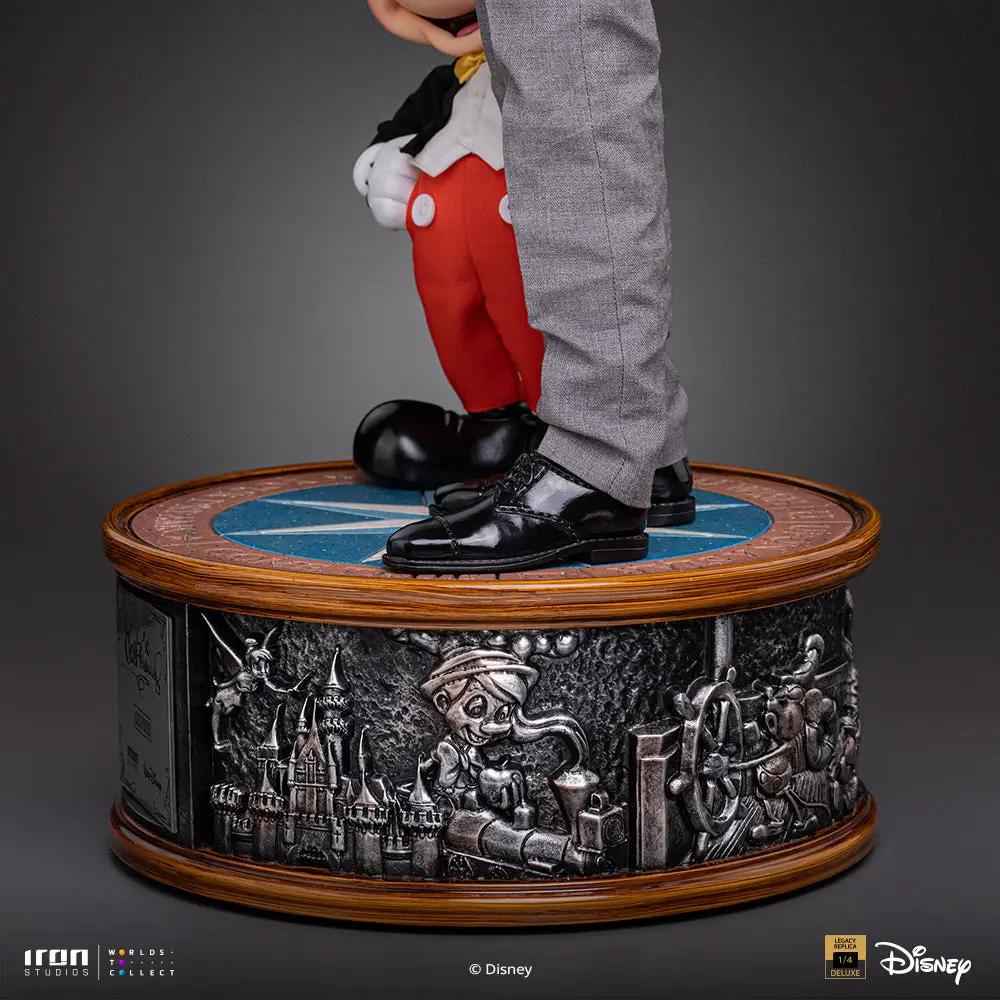 Statue by Iron Studios: Walt Disney & Mickey Mouse 1/4 scale on a round, ornate base.