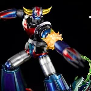 UFO Robot Grendizer Premium Statue by ONIRI CREATIONS, action figure with red, blue, yellow armor and energy blast