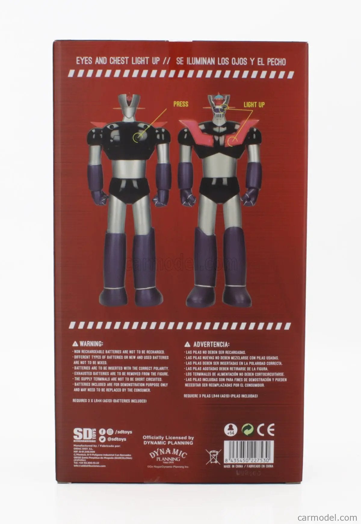 Mazinger Z estatua de PVC con luz, 2 figuras, 30 cm, SD TOYS