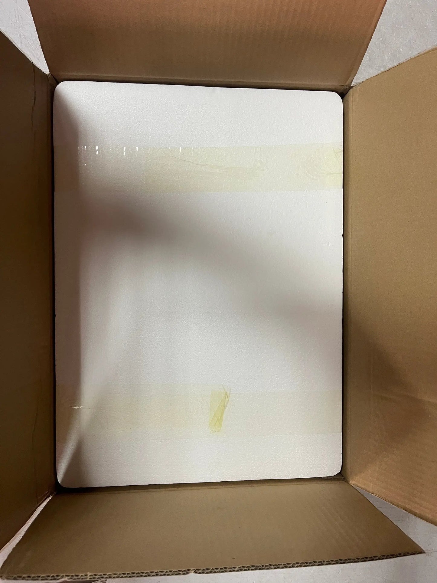 RoboCop replica packaging in white Styrofoam insert inside a cardboard box