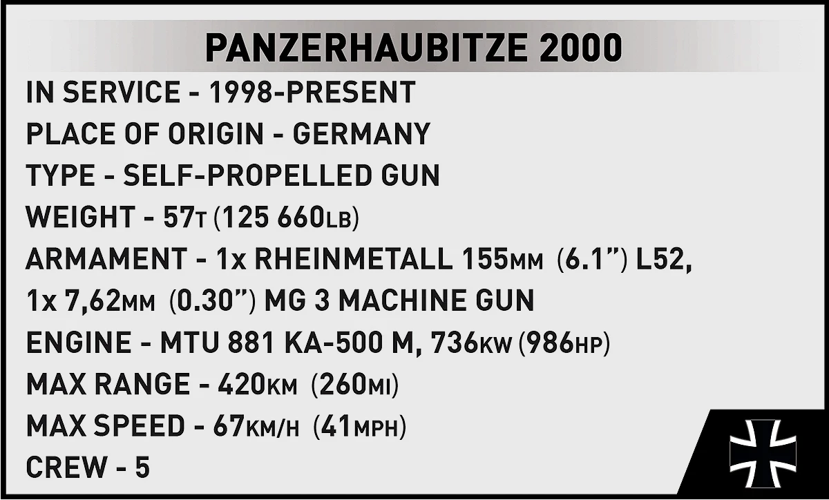 Tanque Panzerhaubitze 2000 35 cm by COBI
