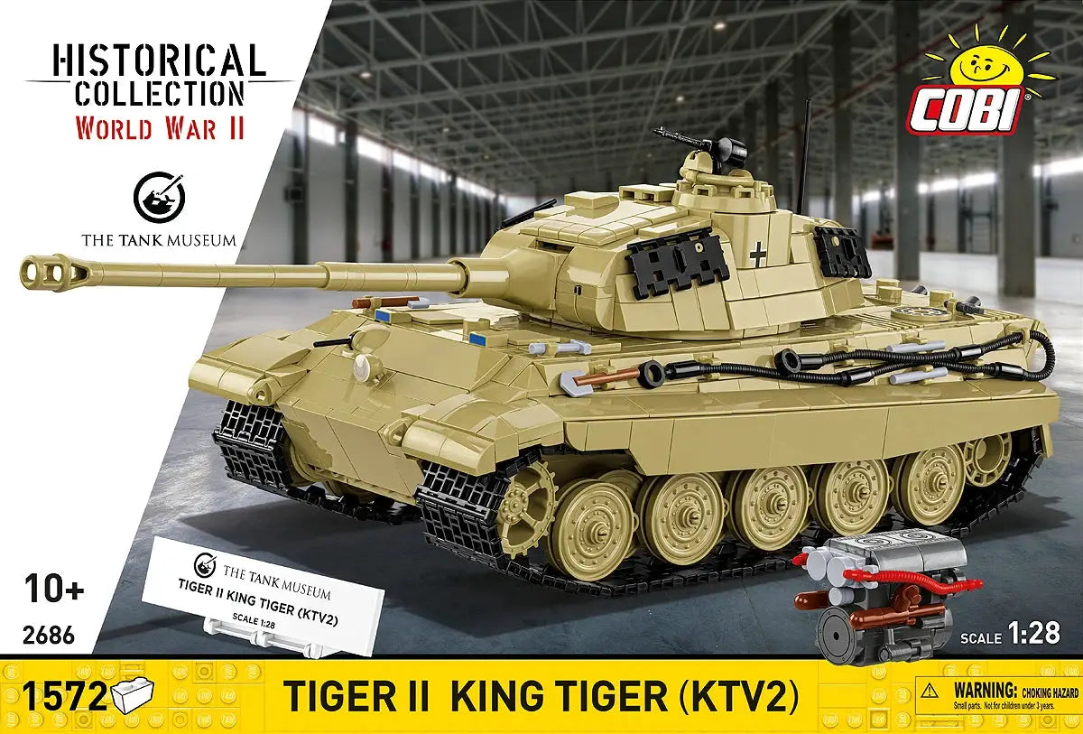 COBI Tiger II King Tiger (KTV2) remote control tank in tan, detailed tracked model from Historical Collection
