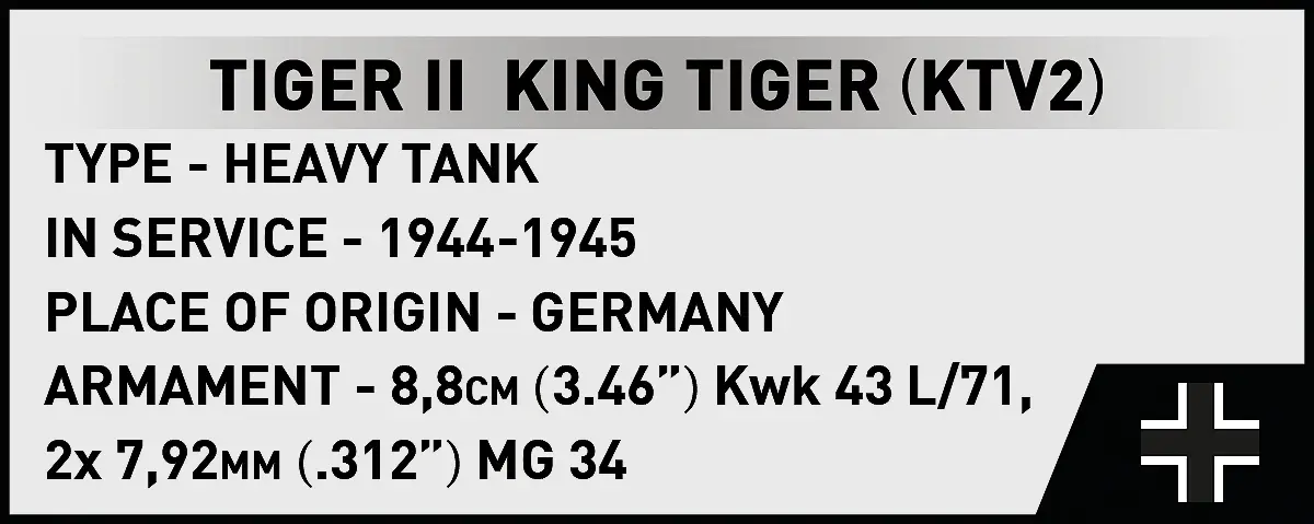 Tiger II King Tiger (KTV2) remote-controlled tank by COBI