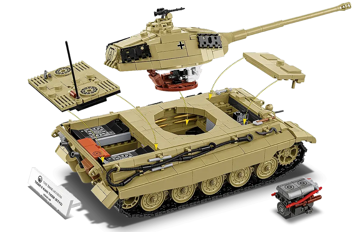 COBI Tiger II King Tiger (KTV2) remote-controlled tan tank with long gun barrel