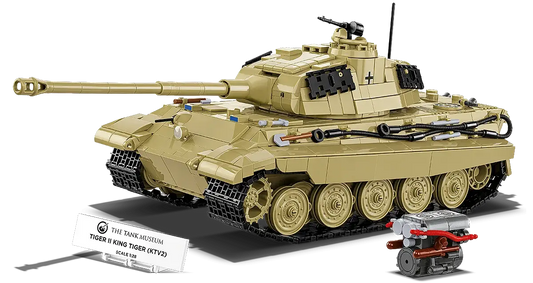 Tiger II King Tiger (KTV2) tanque RC COBI en tono beige con orugas detalladas