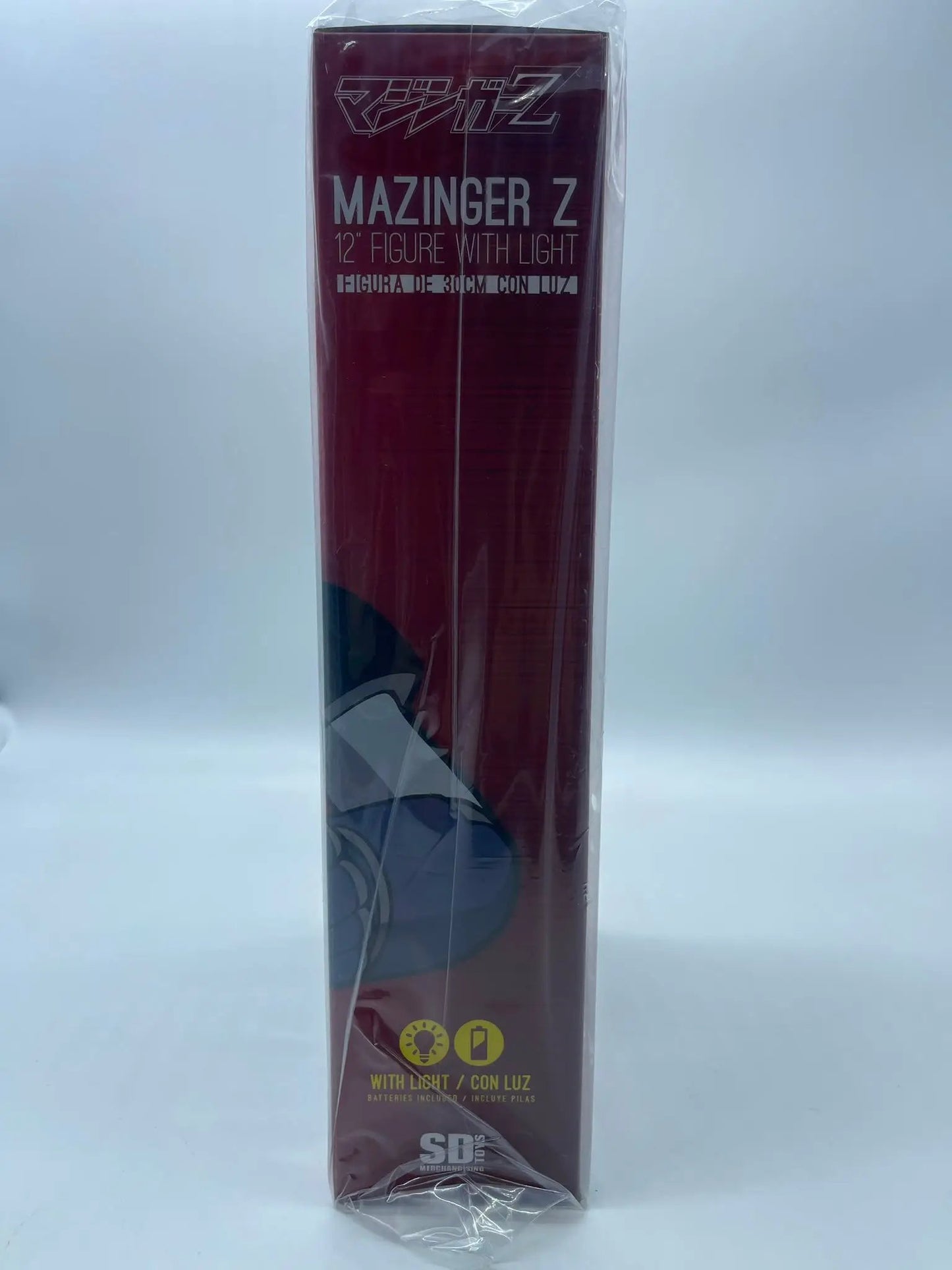 Mazinger Z PVC statue with light, 30 cm, SD TOYS, in red packaging.