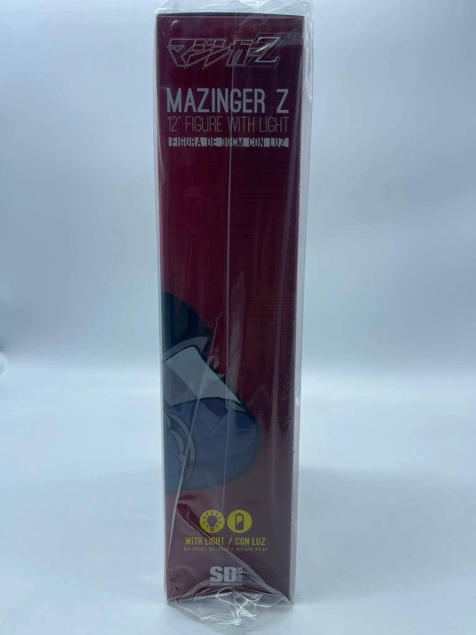 Mazinger Z PVC statue with light, 30 cm, SD TOYS, in red packaging.