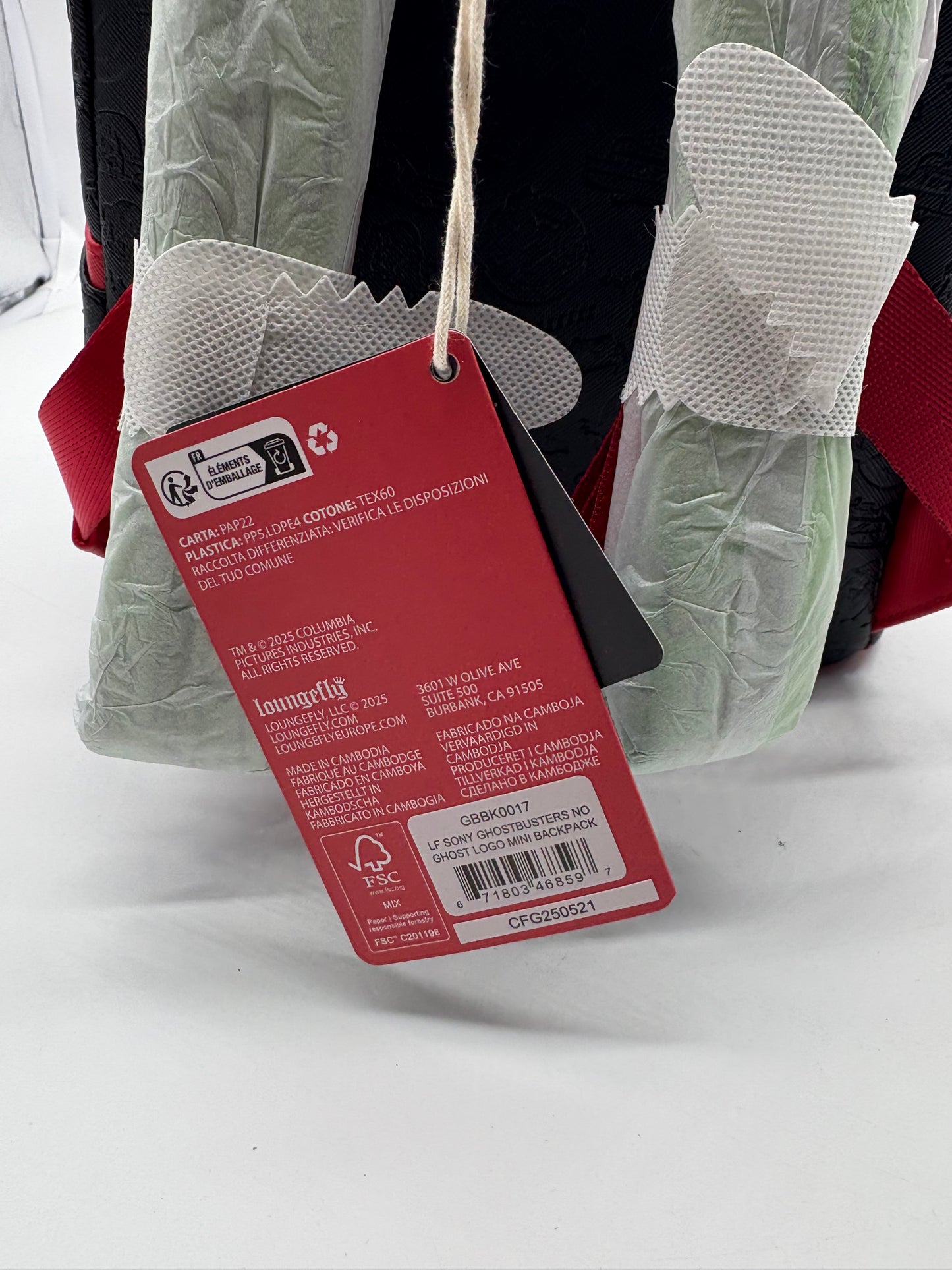 Los Cazafantasmas by Loungefly Mochila No Ghost Logo brilla en oscuridad