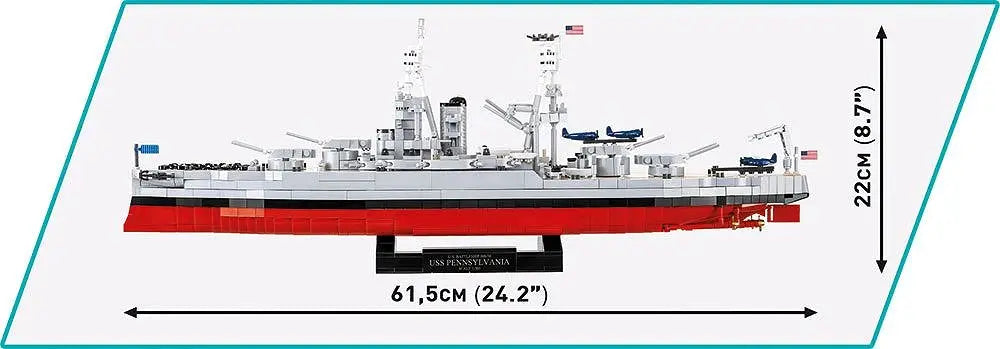 COBI Pennsylvania-class Battleship 2in1 Executive Edition 1/300, 2088 piezas, set de construcción naval