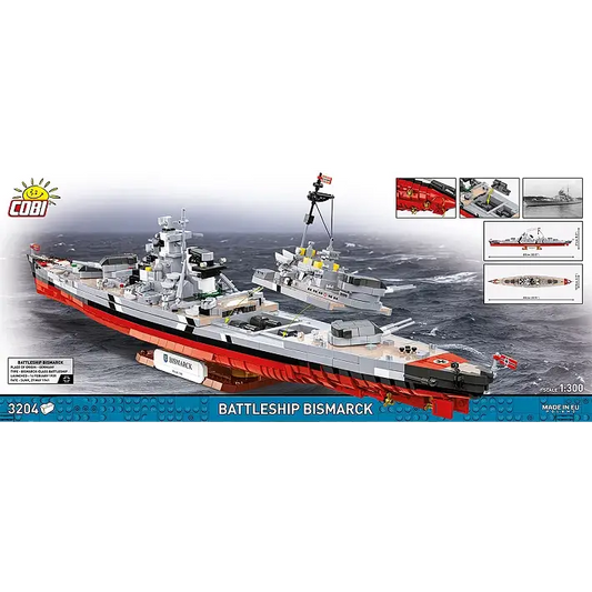 Bismarck COBI Set de Construcción, battleship 1:300, 85 cm; 2 buques