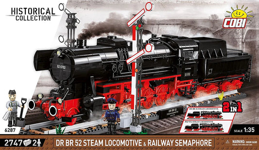 DR BR 52 Steam Locomotive & Railway Semaphore
