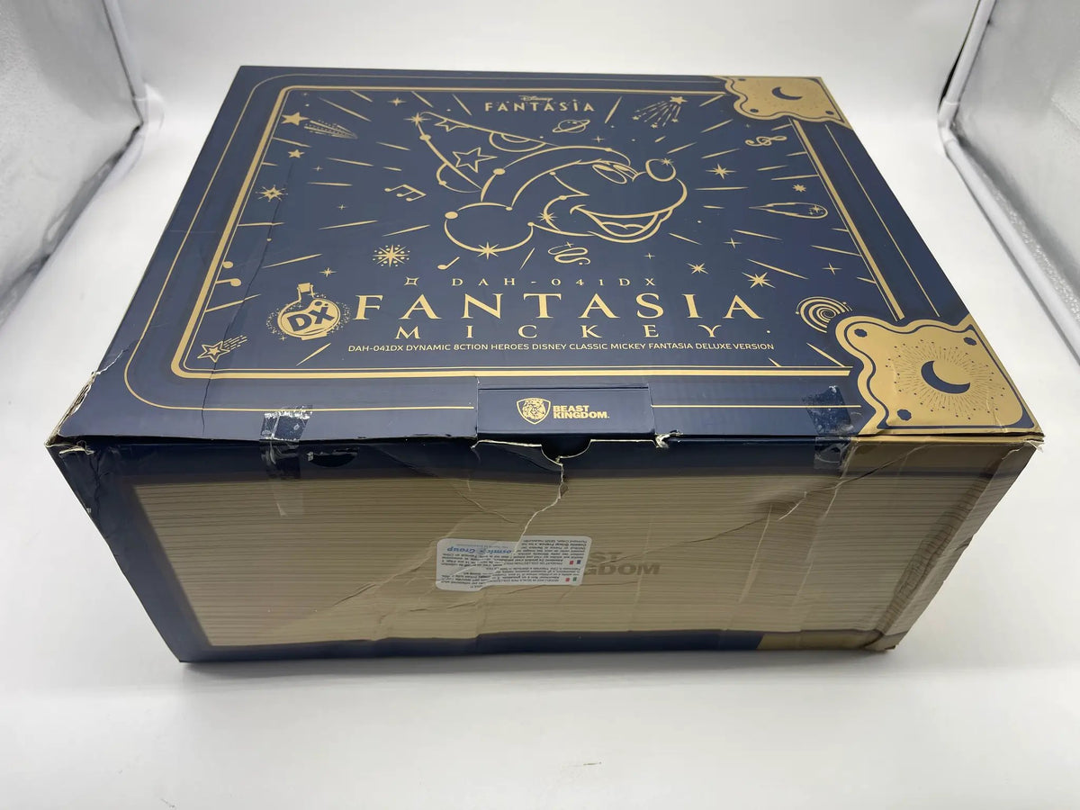 Beast Kingdom Disney Fantasia Mickey 1:9 scale Deluxe figure box in navy and gold