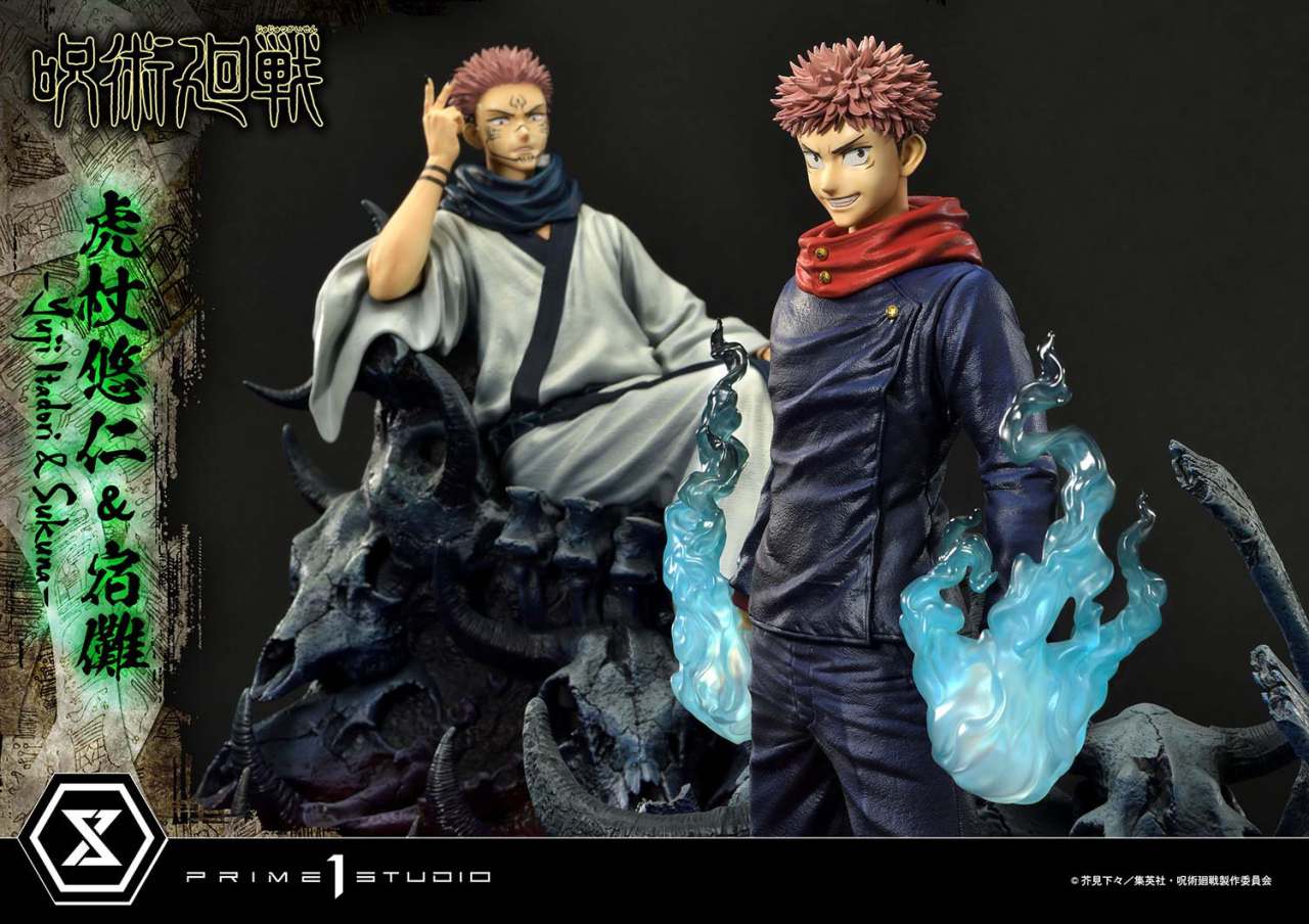 Jujutsu kaisen yuji e sukuna statue set