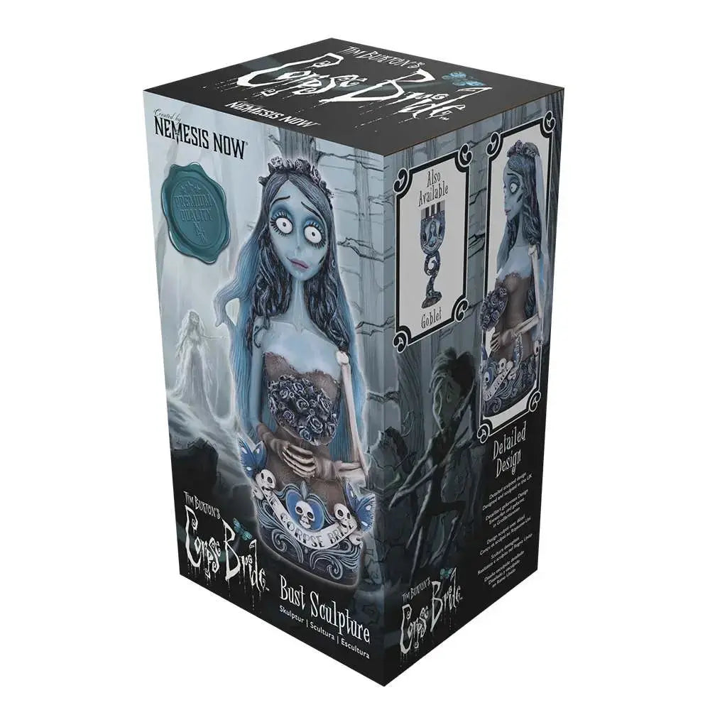 Corpse Bride Emily blue-toned bust sculpture, 29 cm, Nemesis Now