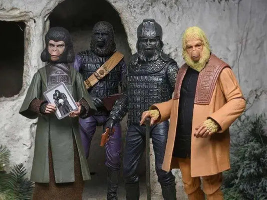 Figuras NECA Planet of the Apes, 18 cm, surtido de 4 personajes con ropas y accesorios