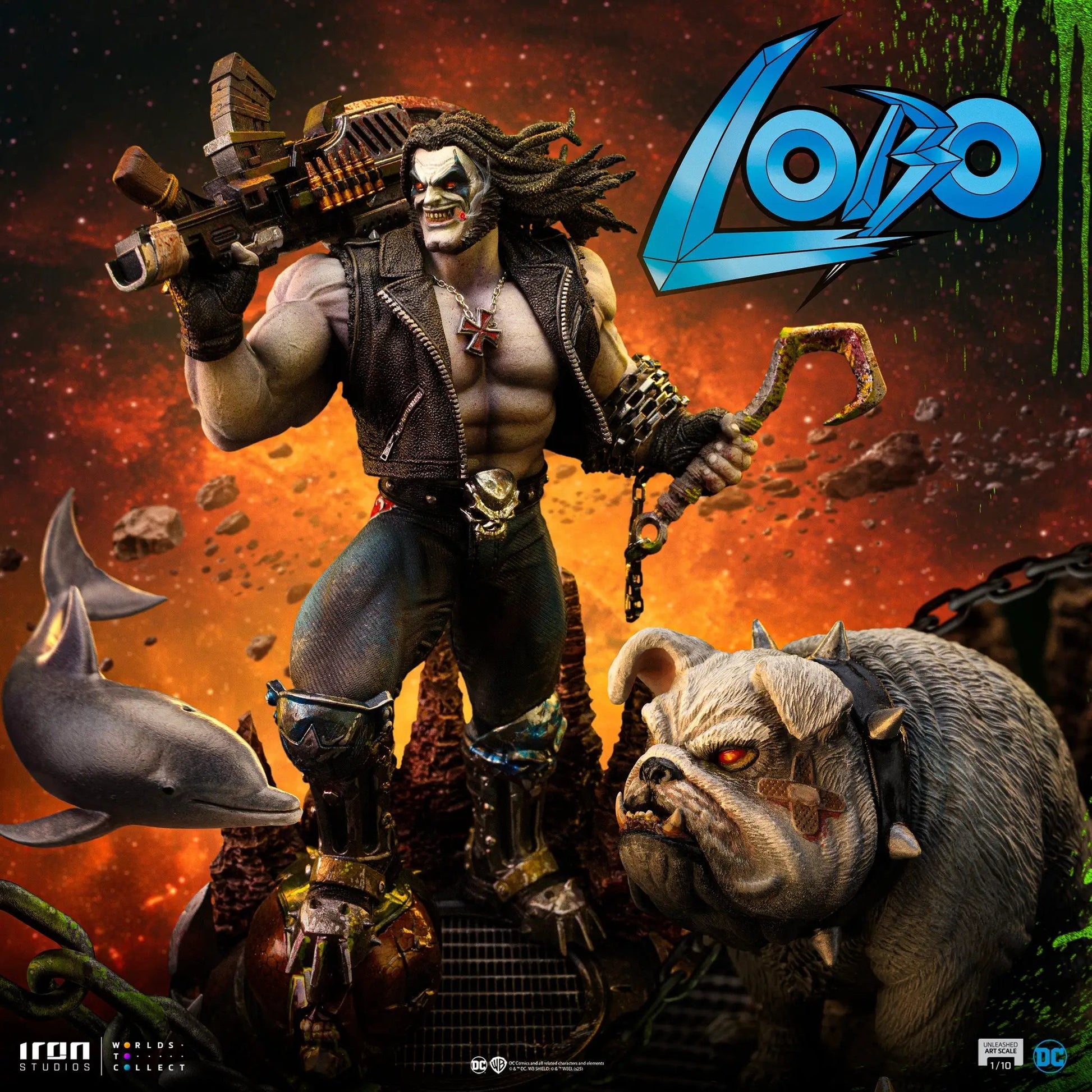 Pre-Order - Statue Lobo Unleashed - DC Comics - Art Scale 1/10 - Iron Studios