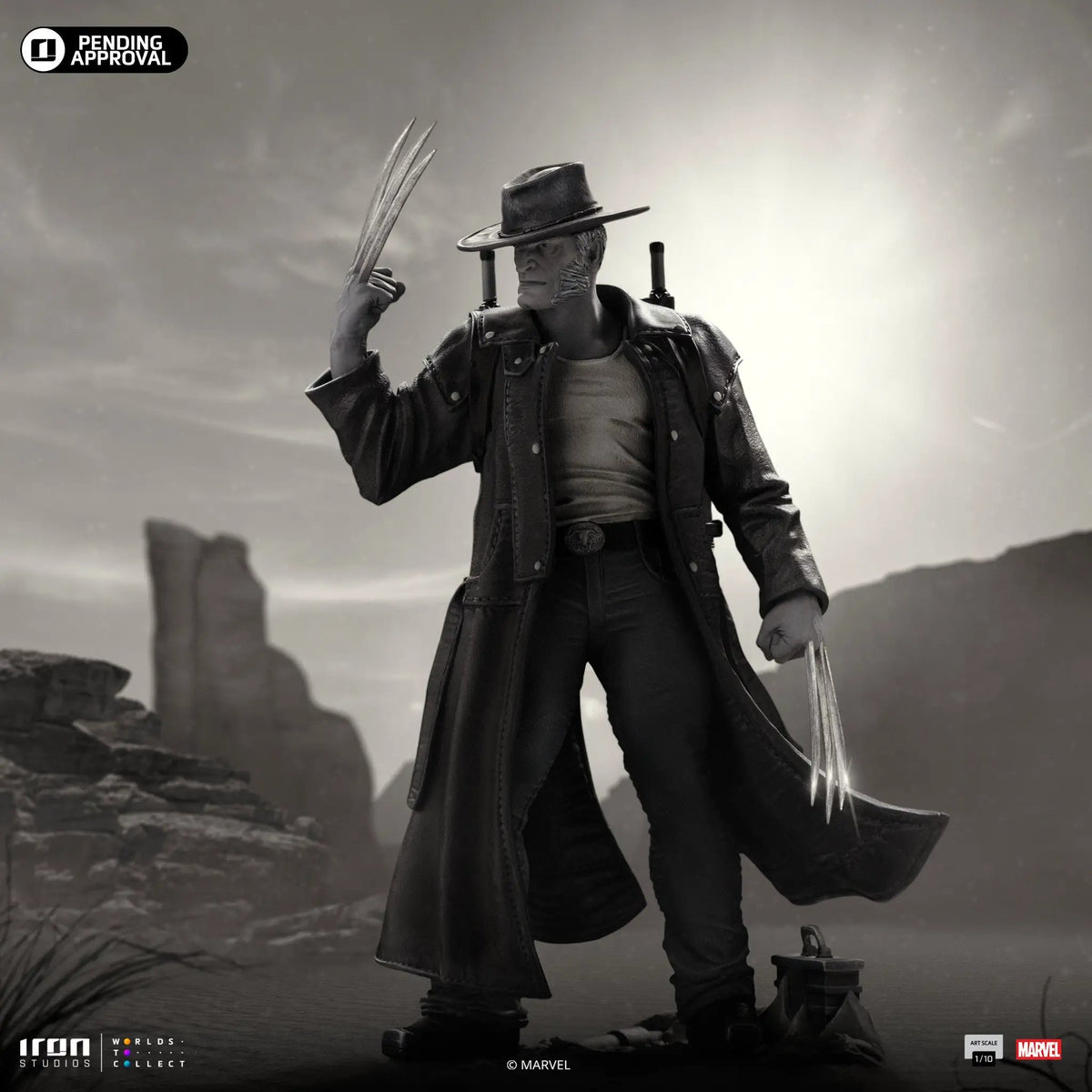 Old Man Logan statue (Black and White), X-Men, Art Scale 1/10, Iron Studios