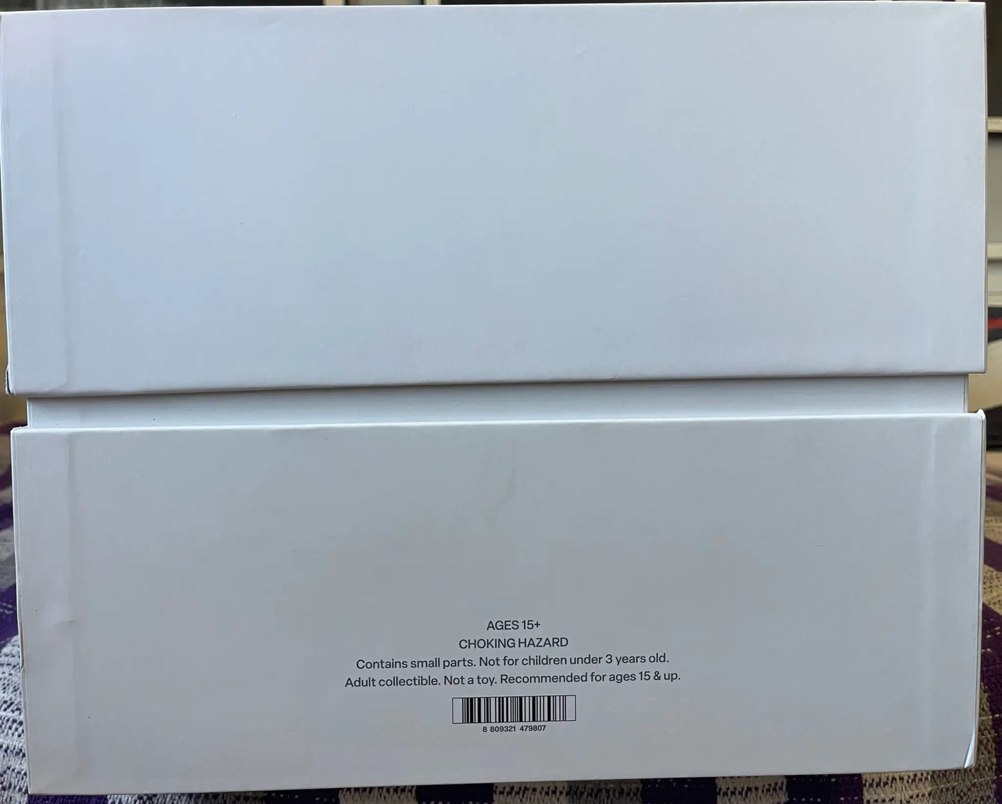 Michael Jackson Black Label 1/4 Scale Statue box by Blitzway, white packaging stacked