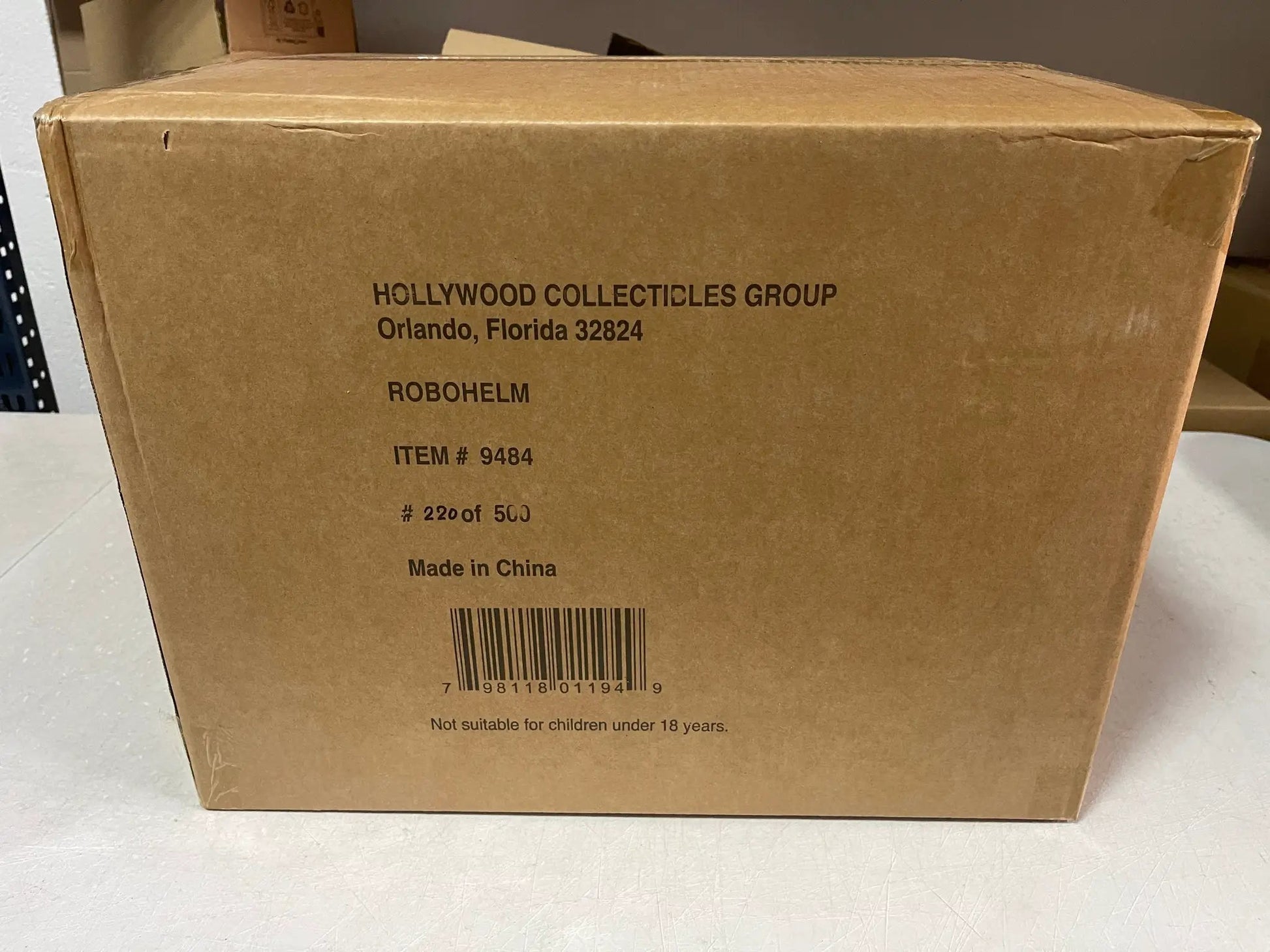RoboCop helmet replica box by Hollywood Collectibles Group