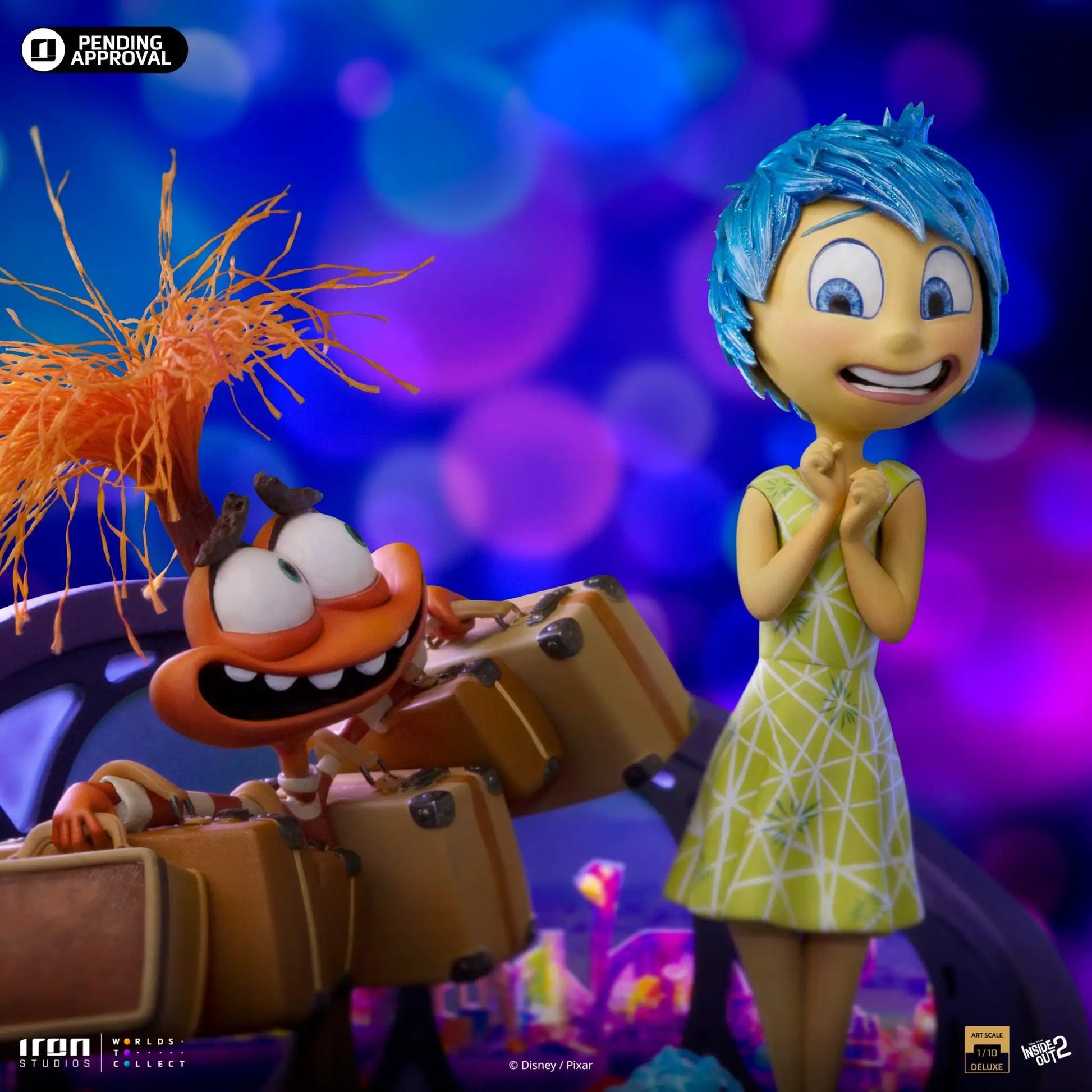 Pre-Order - Statue Joy and Anxiety Deluxe - Inside Out 2 - Art Scale 1/10 - Iron Studios