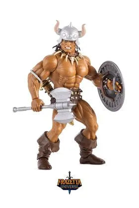 Figura Conan el Bárbaro FRAZETTA Icon Collectibles 14 cm de piel morena con escudo y hacha