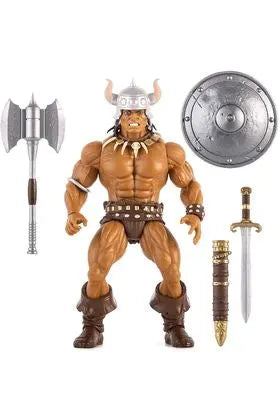 Figura de acción Conan el Bárbaro de FRAZETTA Icon Collectibles, 14 cm, con hacha, escudo y espada