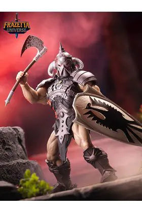 Conan the Barbarian action figure, 14 cm, FRAZETTA Icon Collectibles, armored warrior with axe and shield.