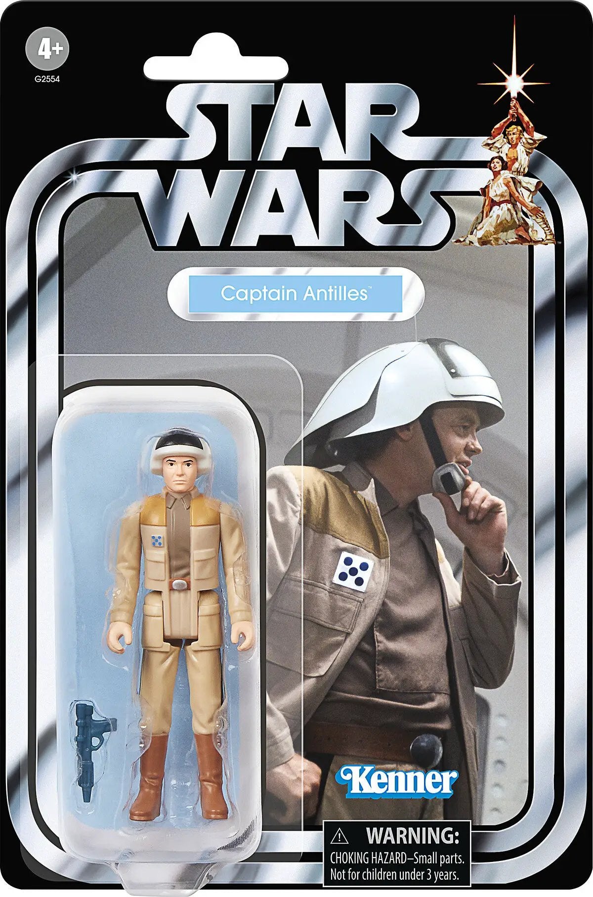 Star Wars action figures retro collection, 10 cm, 2 figures visible including Captain Antilles on Kenner packaging.