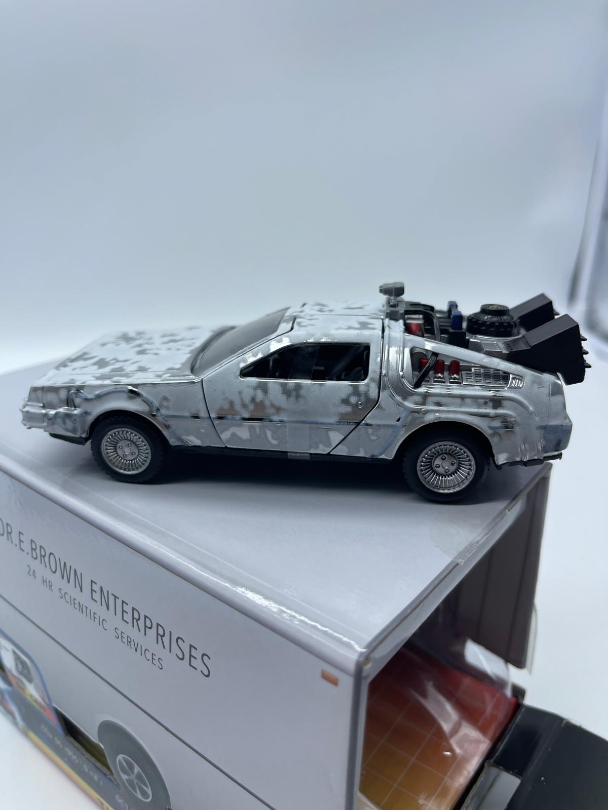 Delorean Frozen 40 aniversario 1/32 Back To The Future Hollywood Rides